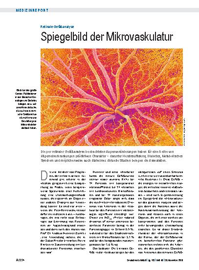 Vorschauseite 1: Retinale Gefäßanalyse: Spiegelbild der Mikrovaskulatur