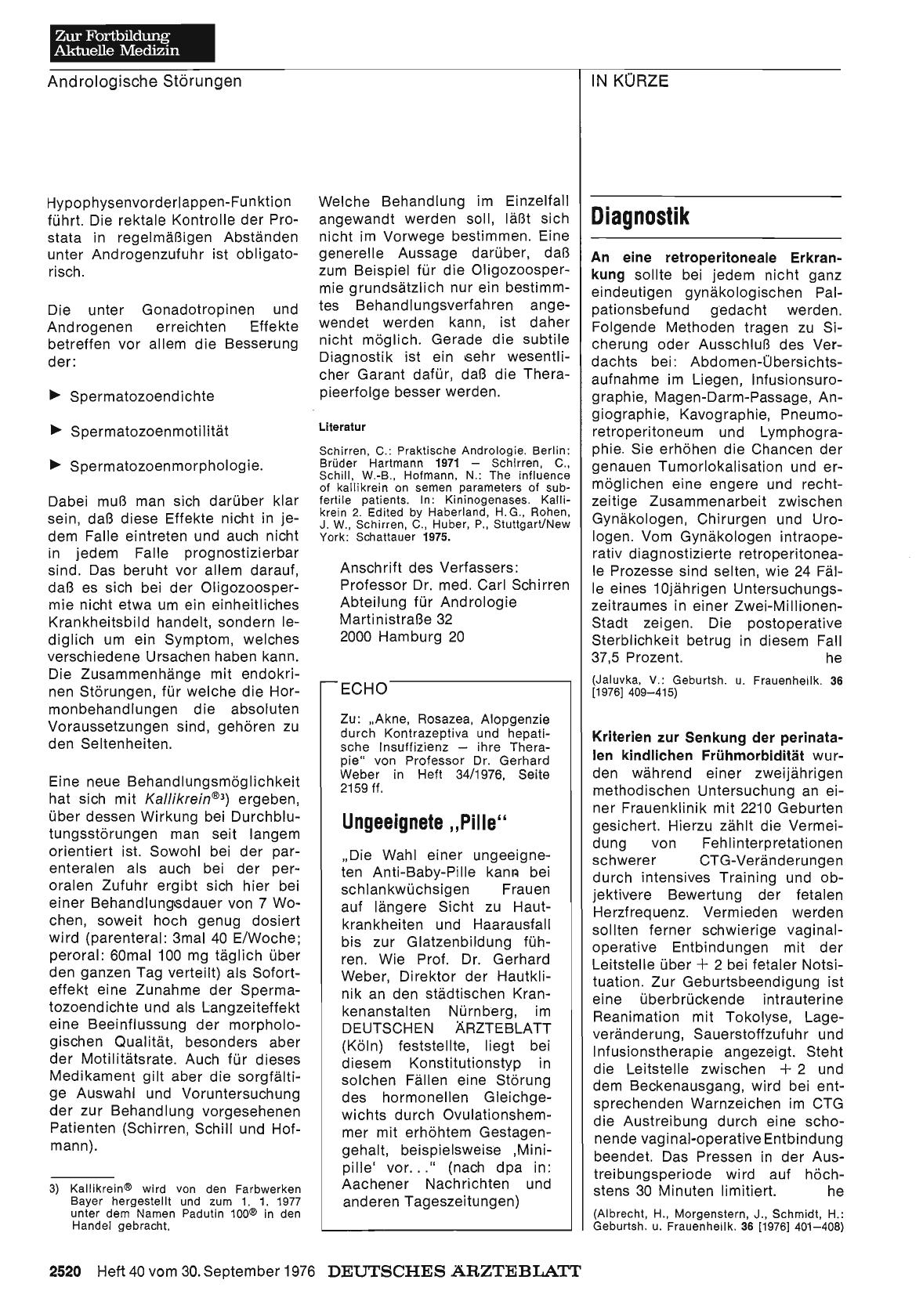 Vorschauseite 1: Ungeeignete „Pille“