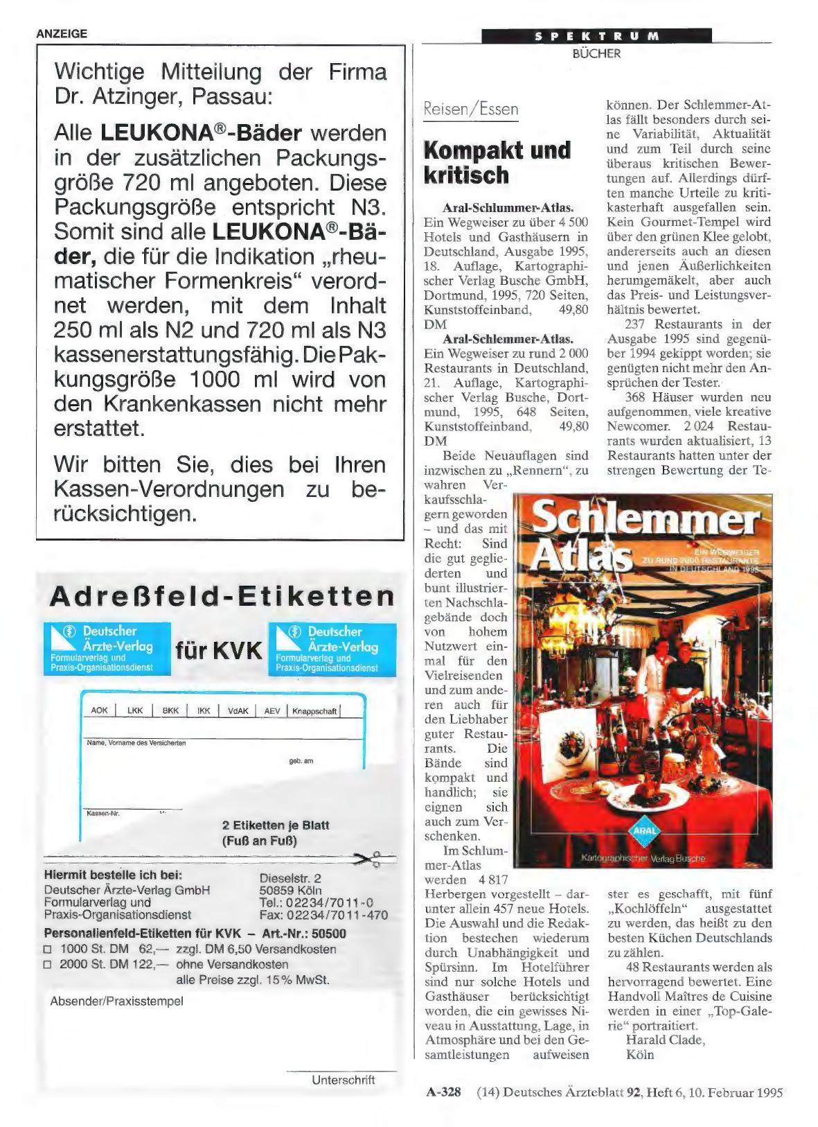Vorschauseite 1: Reisen/Essen: Kompakt und kritisch