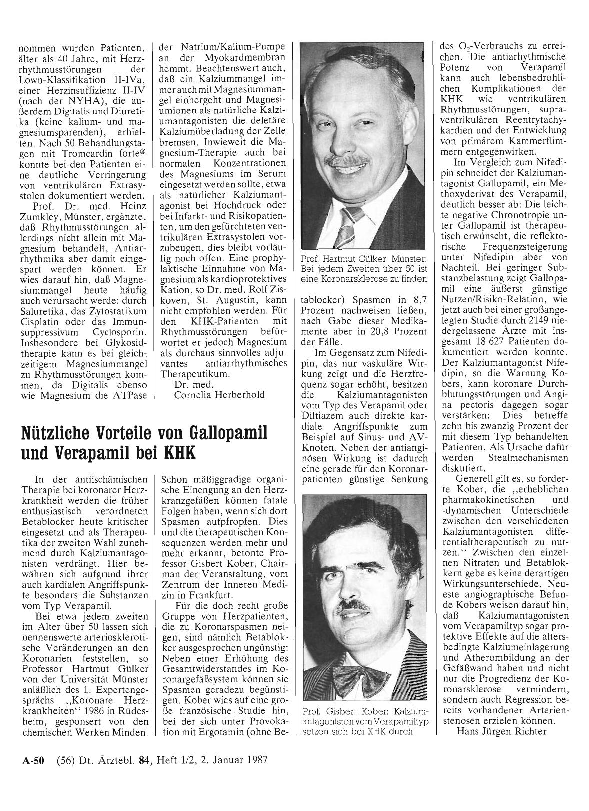 Vorschauseite 1: Nützliche Vorteile von Gallopamil und Verapamil bei KHK
