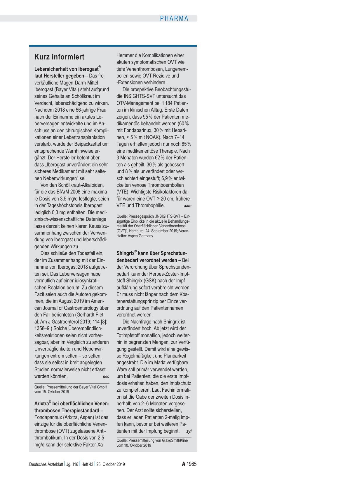 Vorschauseite 1: Kurz informiert