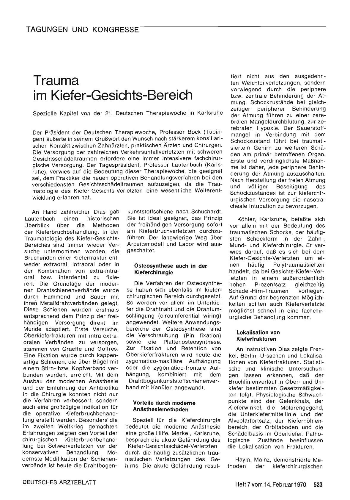 Vorschauseite 1: Trauma im Kiefer-Gesichts-Bereich