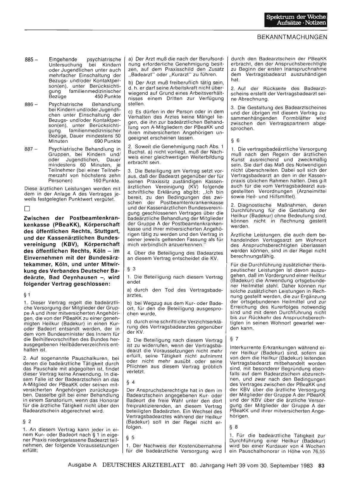 Vorschauseite 1: Kassenärztliche Bundesvereinigung: Zwischen der Postbeamtenkrankenkasse (PBeaKK), Körperschaft des öffentlichen Rechts, Stuttgart, und der Kassenärztlichen Bundesvereinigung (KBV)…
