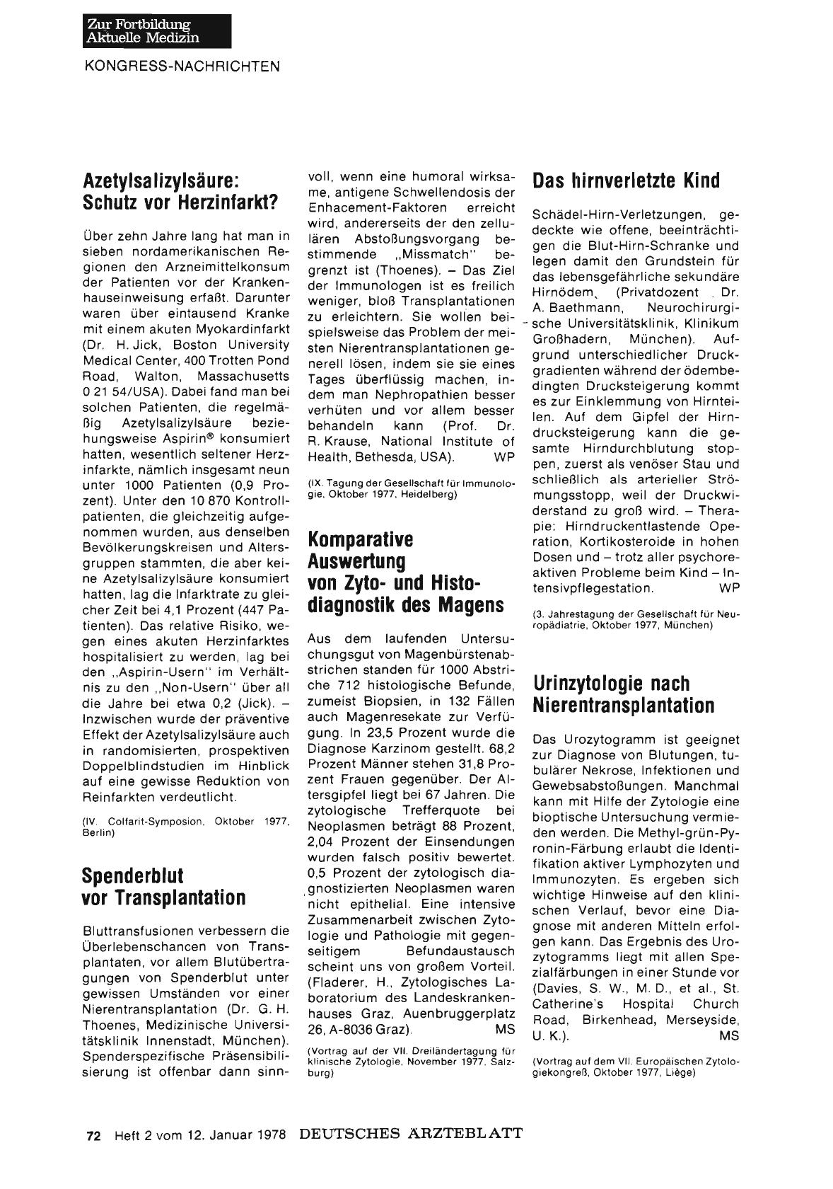 Vorschauseite 1: Spenderblut vor Transplantation