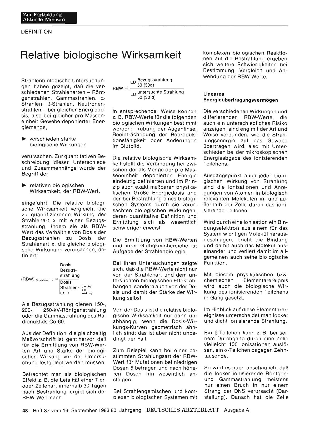Vorschauseite 1: Relative biologische Wirksamkeit
