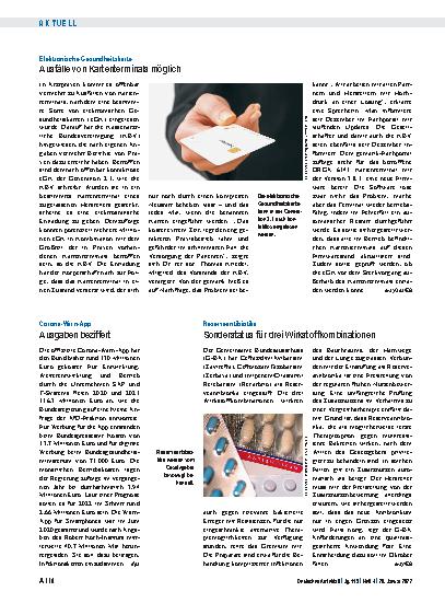 Vorschauseite 1: Elektronische Gesundheitskarte: Ausfälle von Kartenterminals möglich