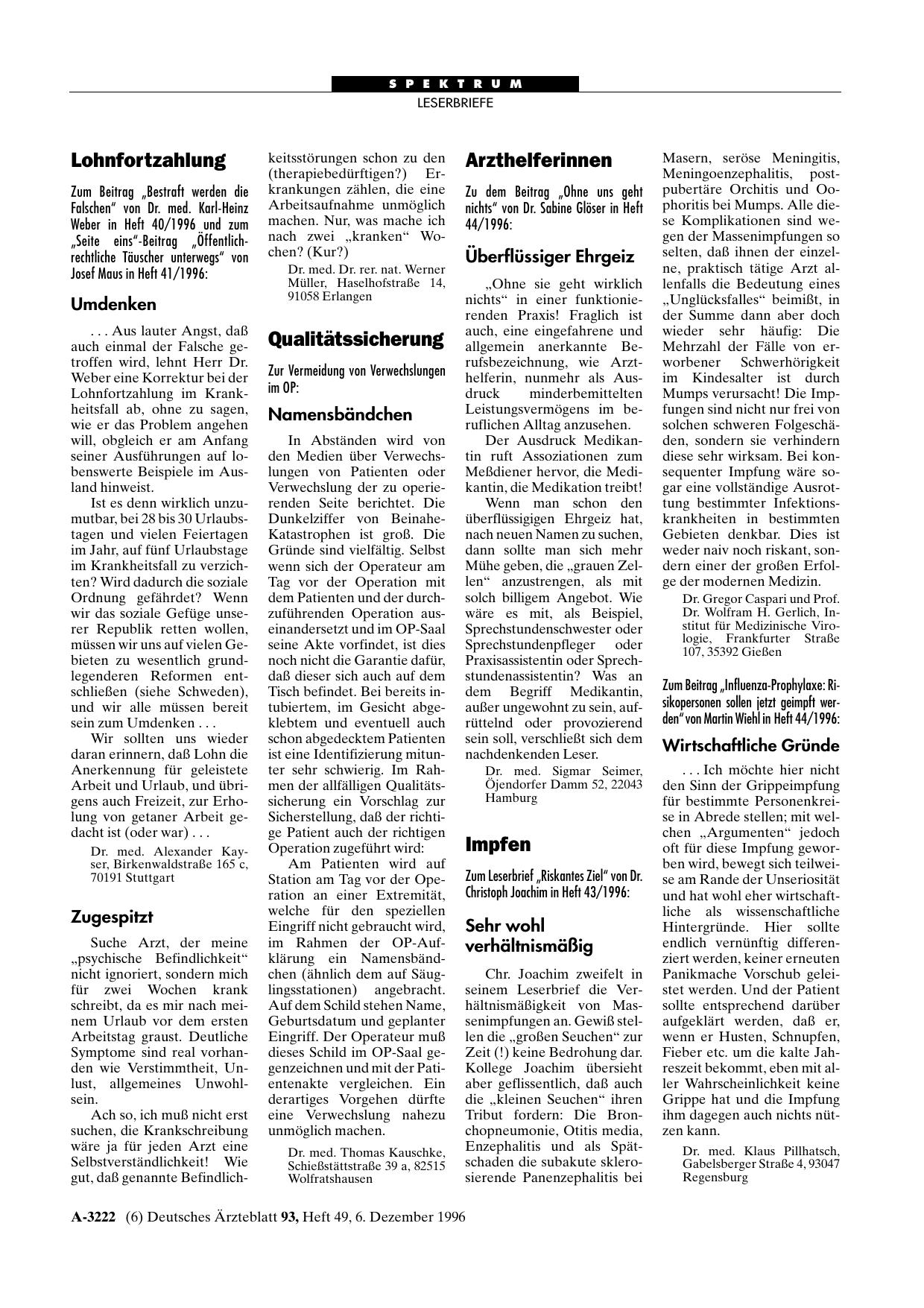 Vorschauseite 1: Qualitätssicherung: Namensbändchen