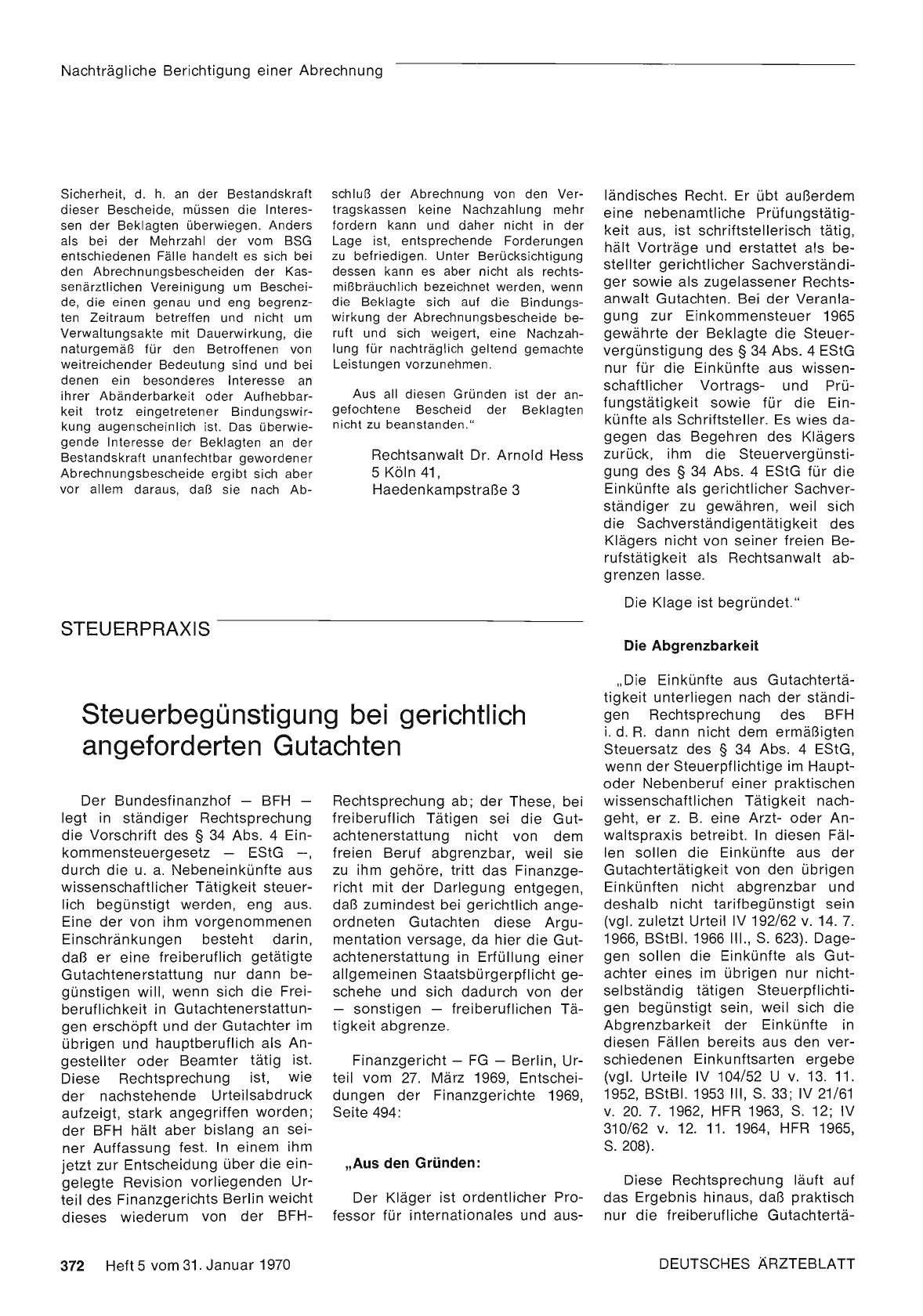 Vorschauseite 1: Steuerbegünstigung bei gerichtlich angeforderten Gutachten