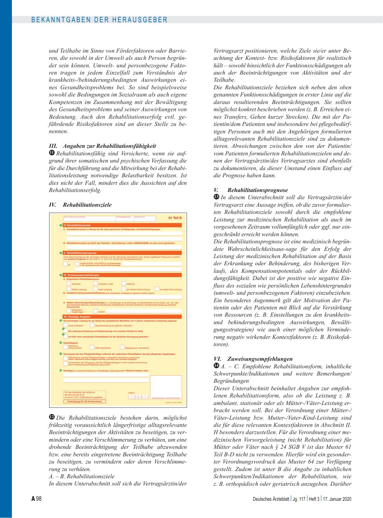 Vorschauseite 4: 53. Änderung der Vereinbarung über Vordrucke für die vertragsärztliche Versorgung vom 1. April 1995: Artikel 1, Artikel 2, Artikel 3, Inkrafttreten