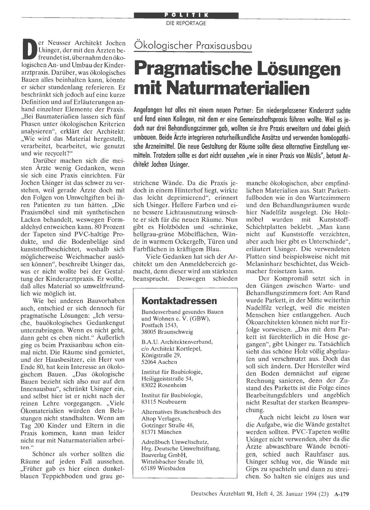 Vorschauseite 1: Ökologischer Praxisausbau: Pragmatische Lösungen mit Naturmaterialien