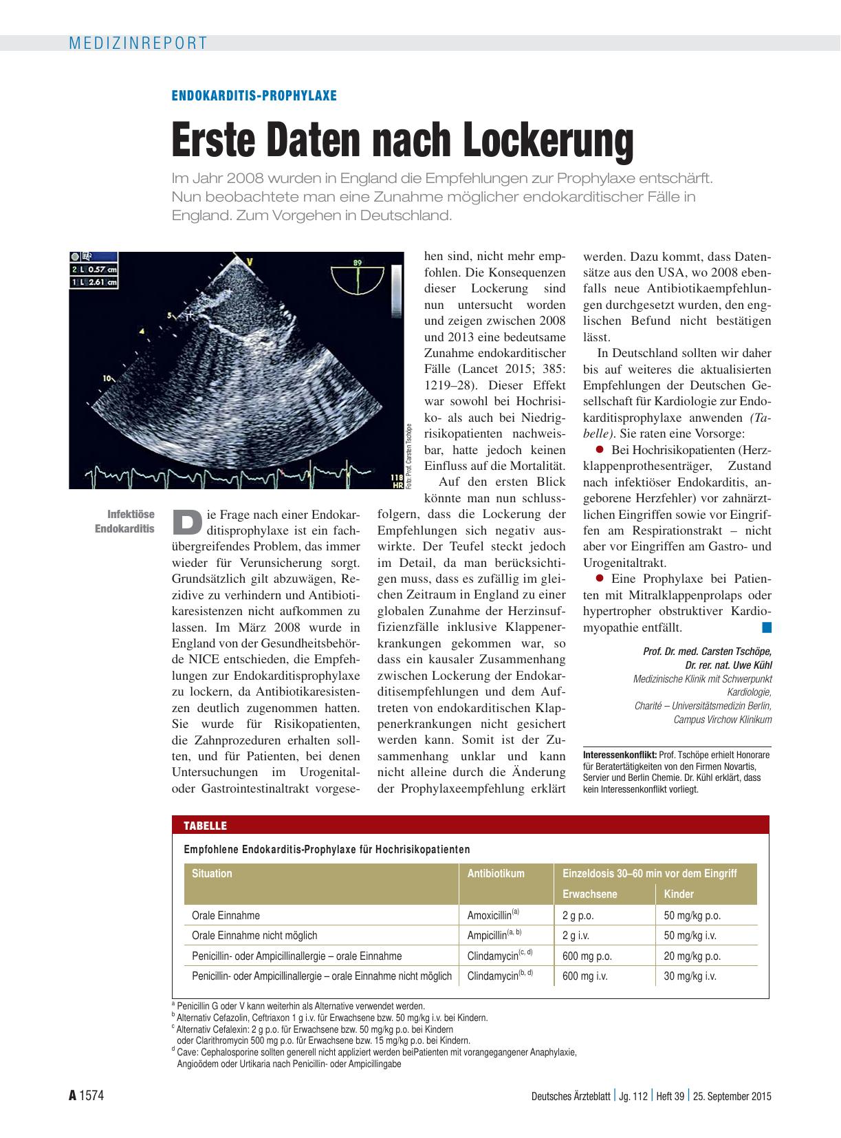 Vorschauseite 1: Endokarditis-Prophylaxe: Erste Daten nach Lockerung