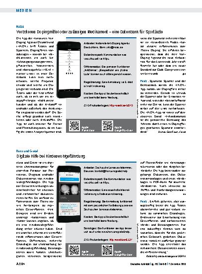 Vorschauseite 1: NADA: Verbotenes Dopingmittel oder zulässiges Medikament – eine Datenbank für Sportärzte