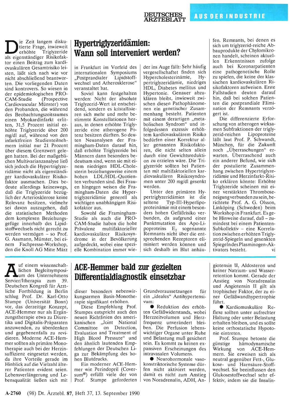 Vorschauseite 1: ACE-Hemmer bald zur gezielten Differentialdiagnostik einsetzbar
