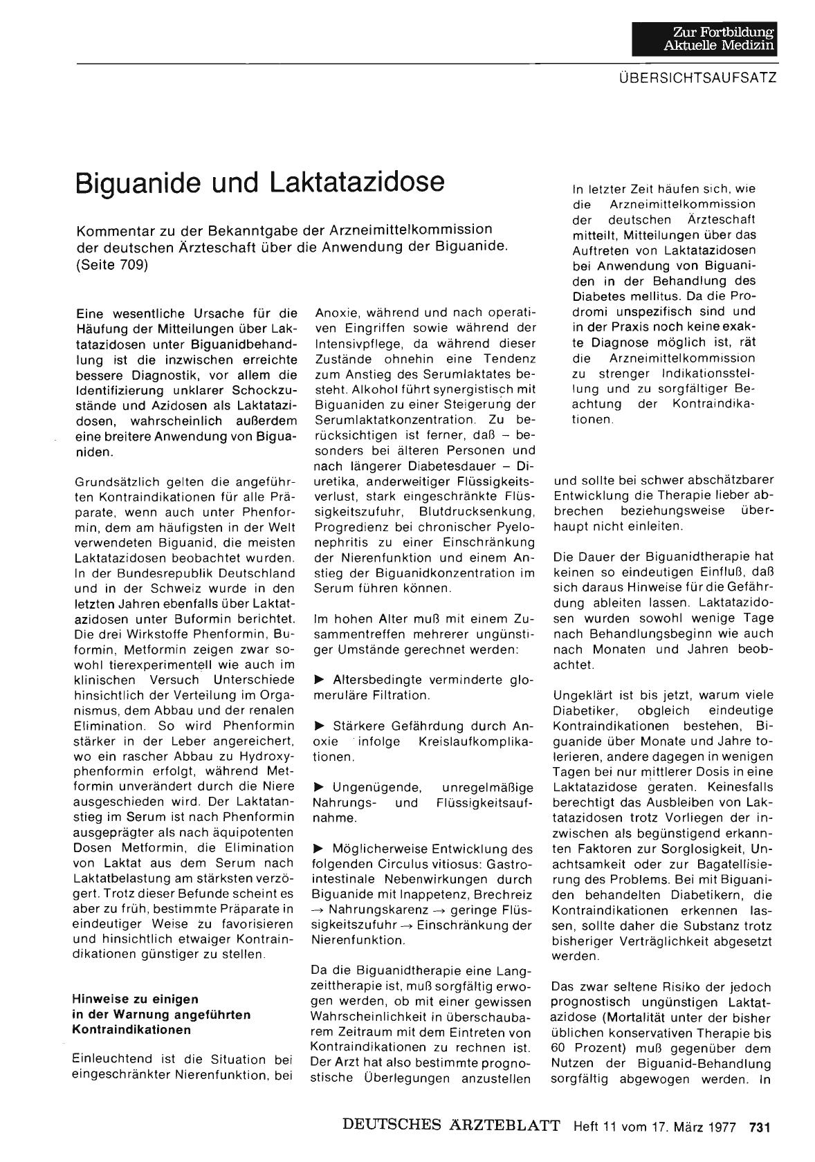 Vorschauseite 1: Biguanide und Laktatazidose