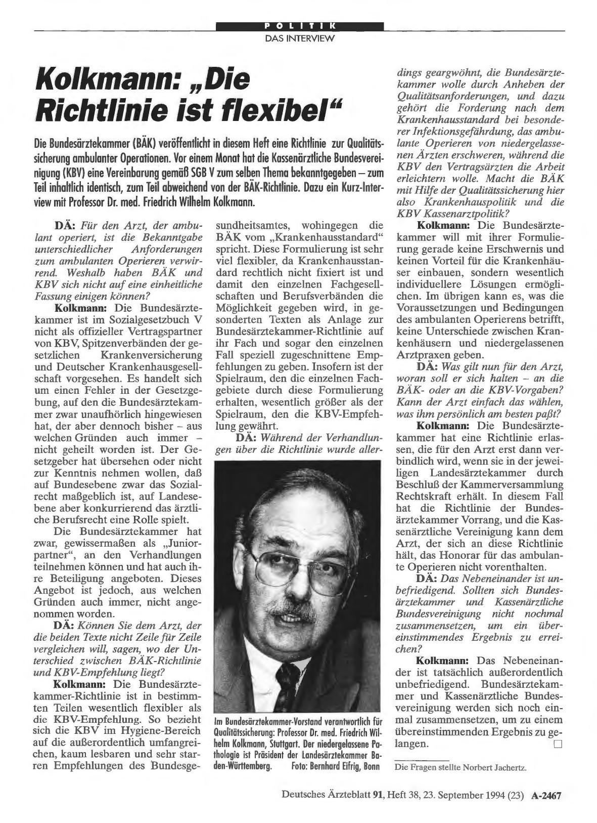 Vorschauseite 1: Kolkmann: „Die Richtlinie ist flexibel“