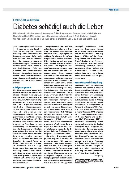 Vorschauseite 1: NAFLD, NASH und Zirrhose: Diabetes schädigt auch die Leber