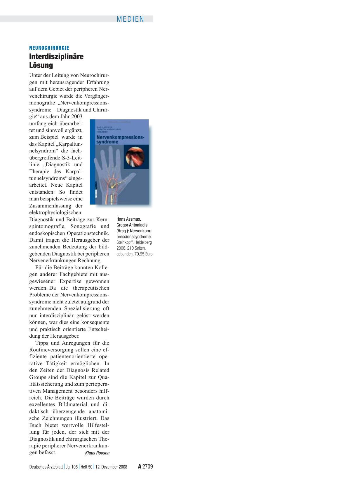 Vorschauseite 1: Neurochirurgie: Interdisziplinäre Lösung