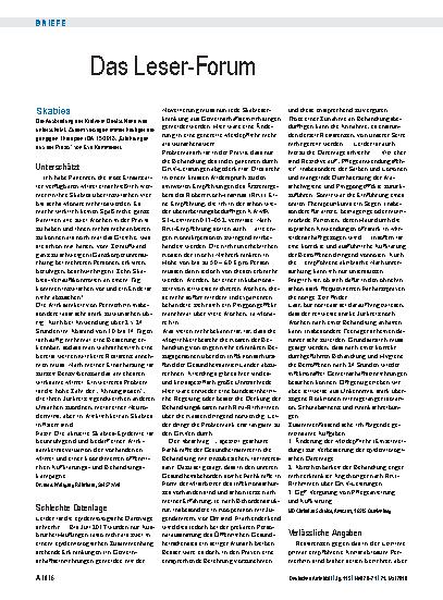 Vorschauseite 1: Skabies: Unterschätzt