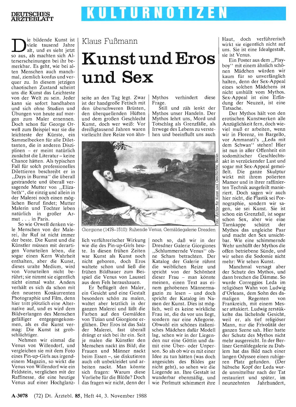 Vorschauseite 1: Kunst und Eros und Sex