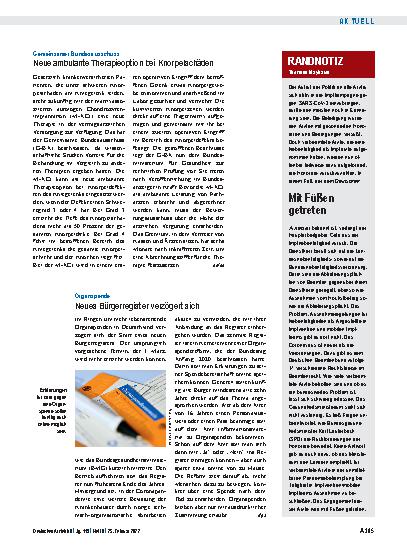 Vorschauseite 1: Organspende: Neues Bürgerregister verzögert sich