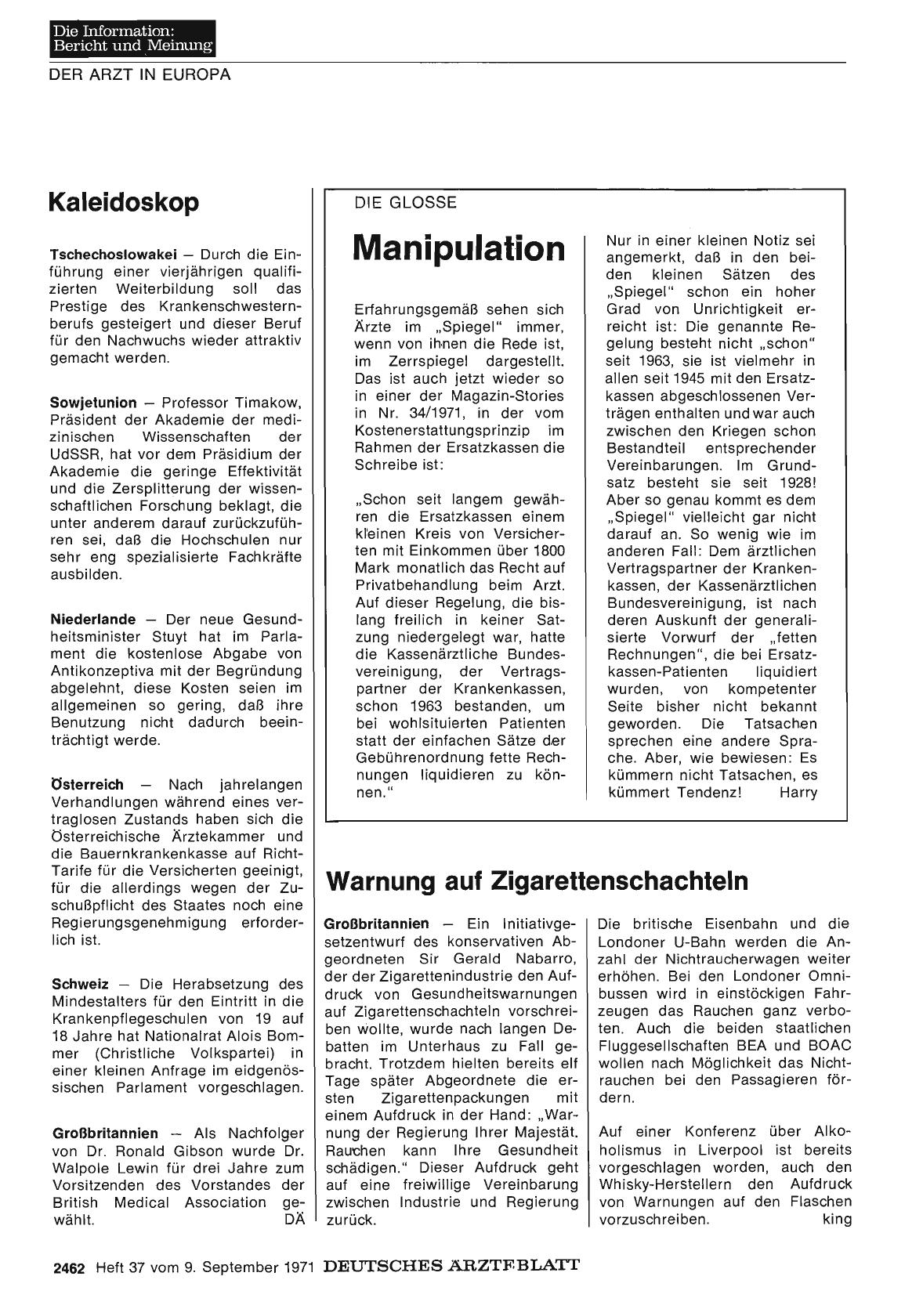 Vorschauseite 1: Warnung auf Zigarettenschachteln