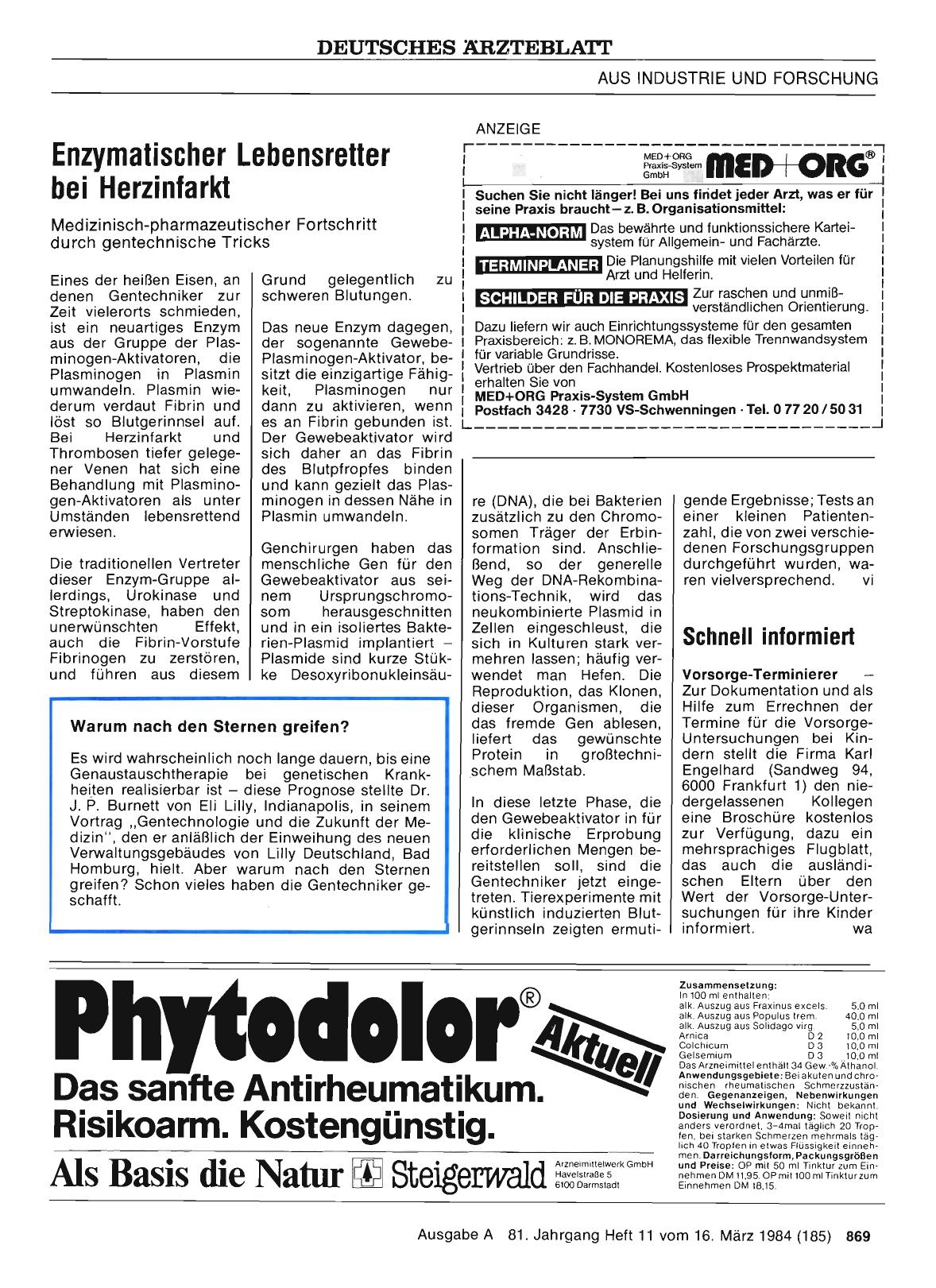 Vorschauseite 1: Enzymatischer Lebensretter bei Herzinfarkt