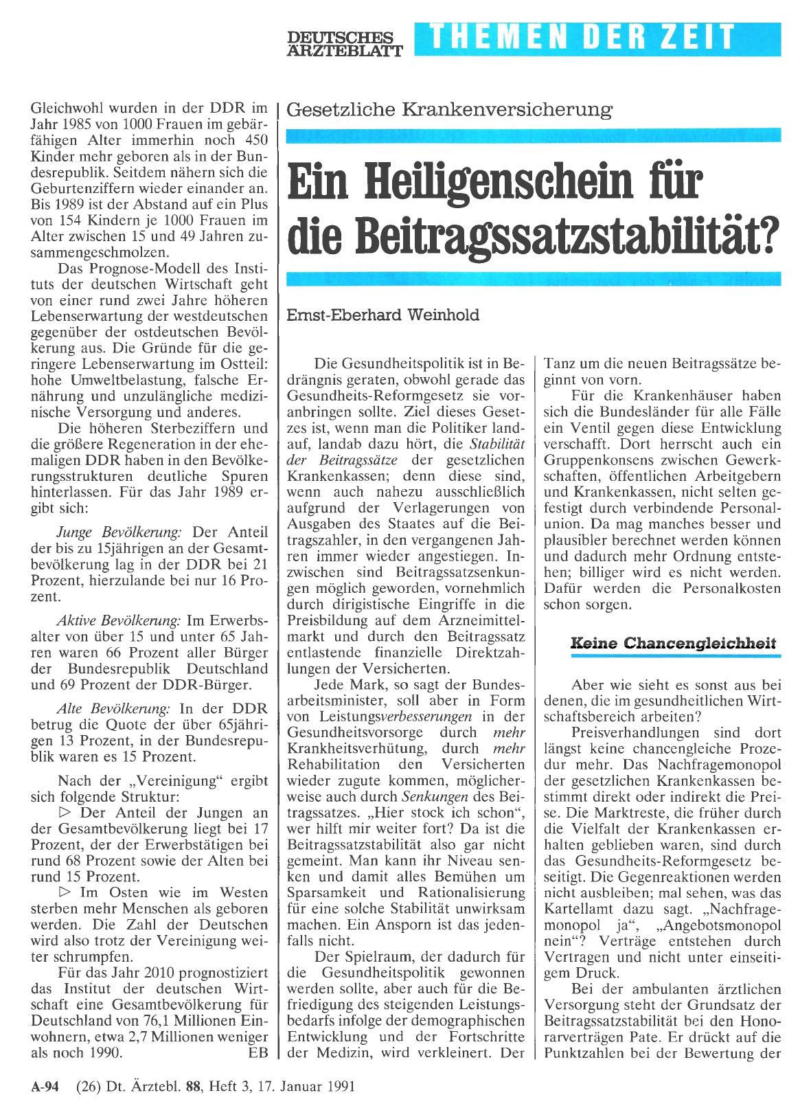 Vorschauseite 1: Gesetzliche Krankenversicherung Ein Heiligenschein für die Beitragssatzstabilität?