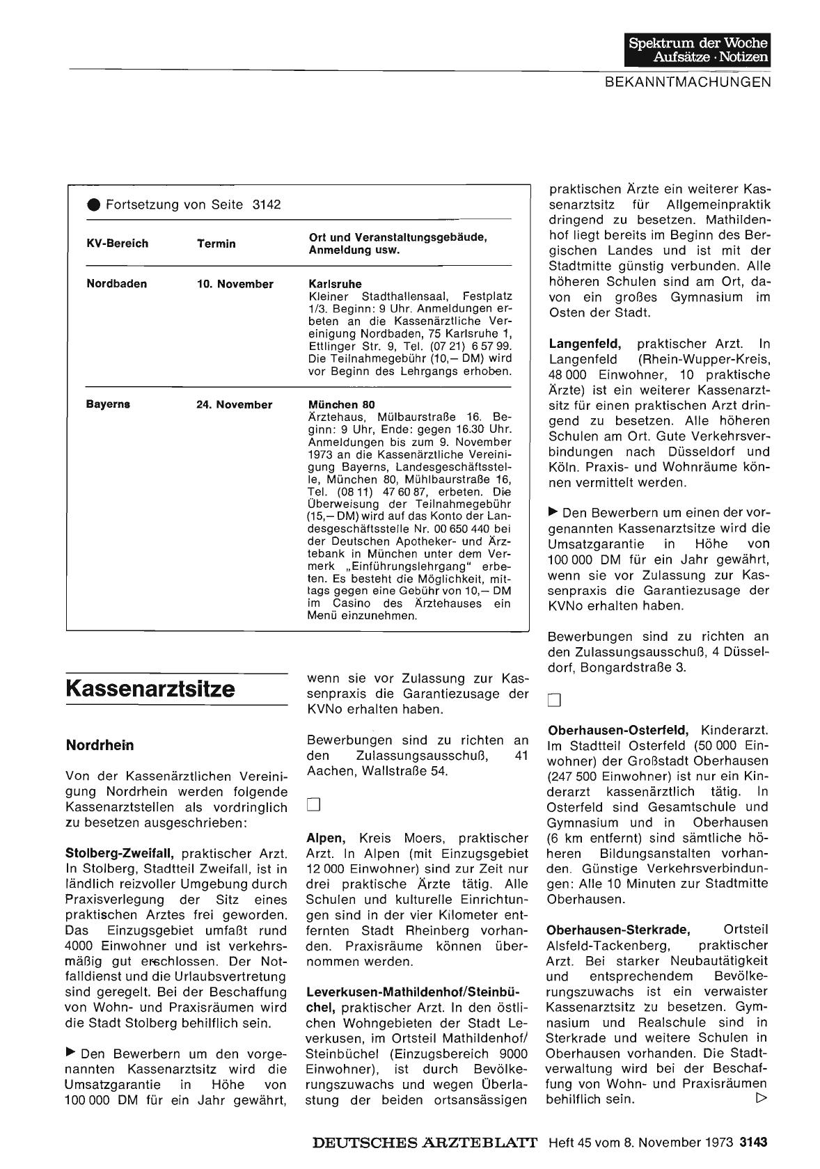 Vorschauseite 1: Kassenarztsitze