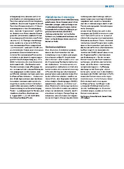 Vorschauseite 1: Pädiatrische Onkologie: Denkweise etablieren