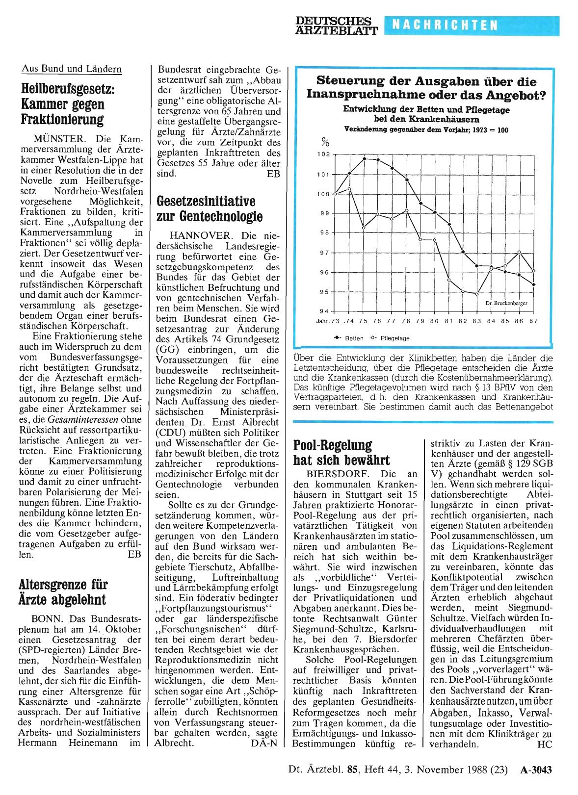 Vorschauseite 1: Gesetzesinitiative zur Gentechnologie