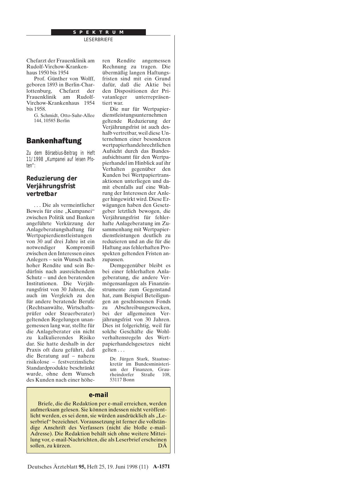 Vorschauseite 1: Bankenhaftung: e-mail