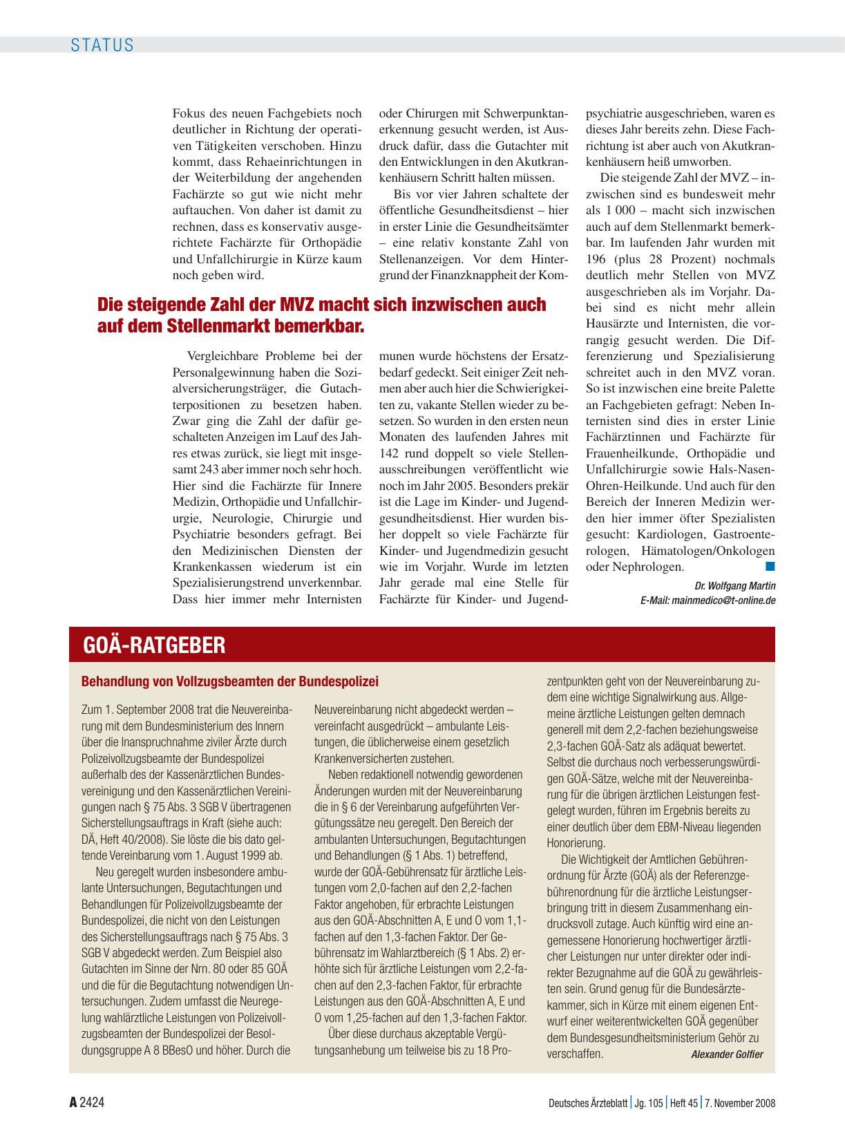 Vorschauseite 1: Behandlung von Vollzugsbeamten der Bundespolizei