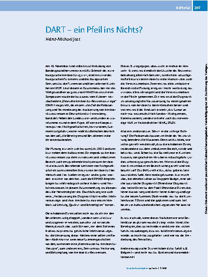 Vorschauseite 1: DART – ein Pfeil ins Nichts?
