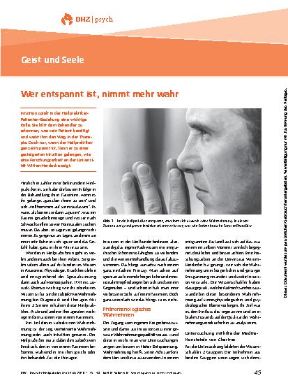 Vorschauseite 1: Wer entspannt ist, nimmt mehr wahr