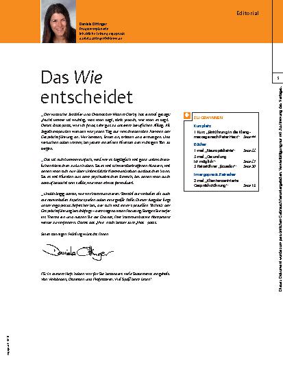 Vorschauseite 1: Das Wie entscheidet