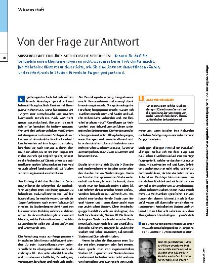 Vorschauseite 1: Wissenschaft erklärt: Methodische Verfahren – Von der Frage zur Antwort