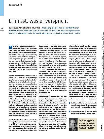 Vorschauseite 1: Wissenschaft erklärt: Validität – Er misst, was er verspricht