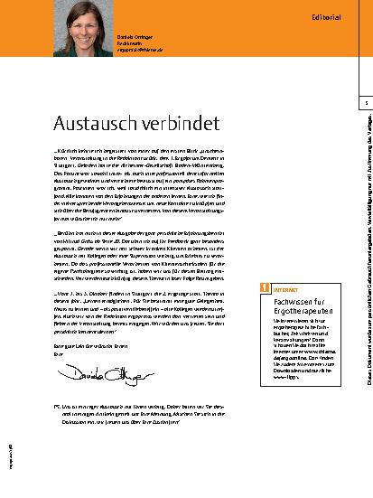 Vorschauseite 1: Austausch verbindet