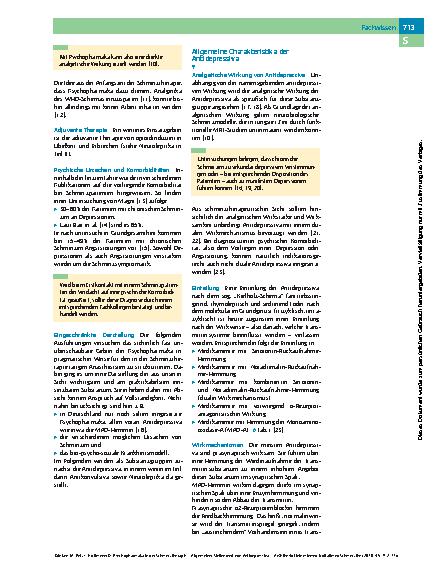 Vorschauseite 2: Psychopharmaka in der Schmerztherapie – Allgemeiner Stellenwert von Antidepressiva bei Patienten mit chronischen Schmerzen