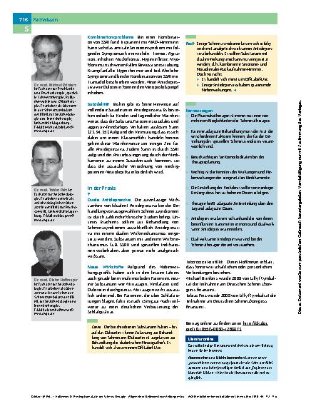 Vorschauseite 5: Psychopharmaka in der Schmerztherapie – Allgemeiner Stellenwert von Antidepressiva bei Patienten mit chronischen Schmerzen