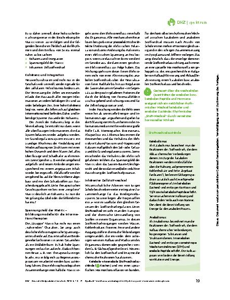 Vorschauseite 2: Wie Matrix und biologisches Rhythmussystem miteinander verknüpft sind