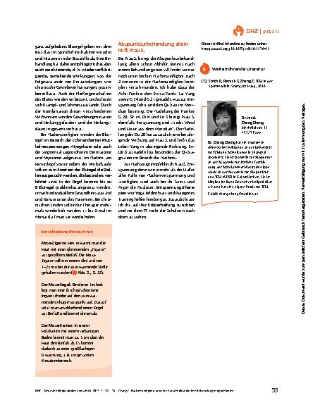 Vorschauseite 4: Schröpfen, Akupunktur, Blutegel & Co.: Nackensteifigkeit I und ihre naturheilkundlichen Behandlungsmöglichkeiten
