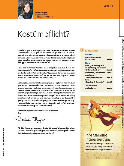 Vorschauseite 1: Kostümpflicht?
