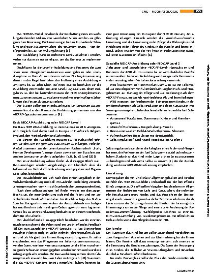 Vorschauseite 2: Plädoyer für NIDCAP in Deutschland