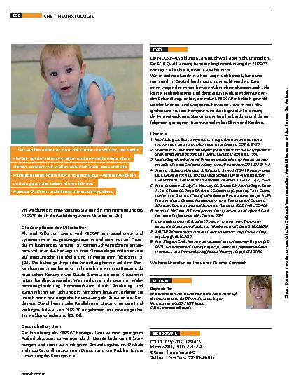 Vorschauseite 5: Plädoyer für NIDCAP in Deutschland