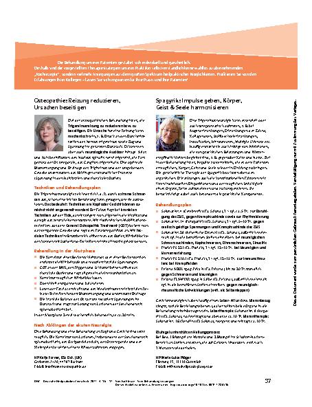 Vorschauseite 2: Vier Fachleute - Vier Behandlungsstrategien Trigeminusneuralgie