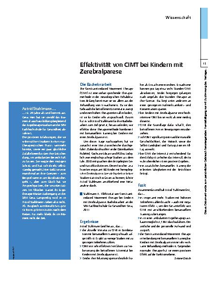 Vorschauseite 2: CIMT bei ICP – Die Durchstarterin