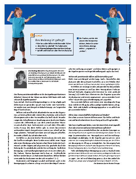 Vorschauseite 2: Pro und Contra – Haben Reflexe ausgedient?