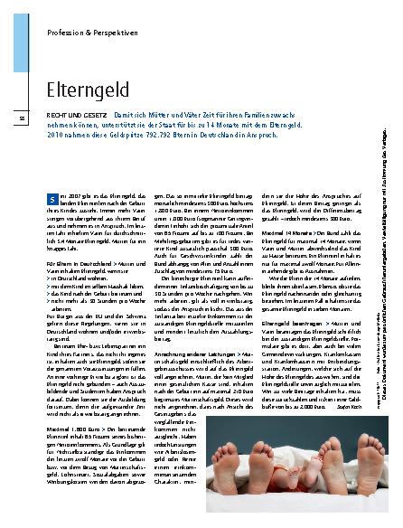 Vorschauseite 1: Recht und Gesetz – Elterngeld