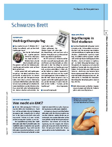Vorschauseite 1: Schwarzes Brett